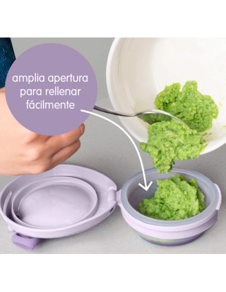 Dispensador para purés reutilizable Fill + Feed B.Box - Peony