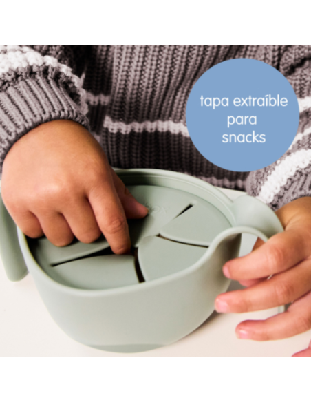 Dispensador merienda 3 en 1 Sip + Snack - Latte