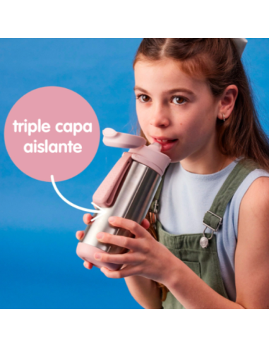 Botella térmica con boquilla y asa 500ml B.Box - Lilac Pop