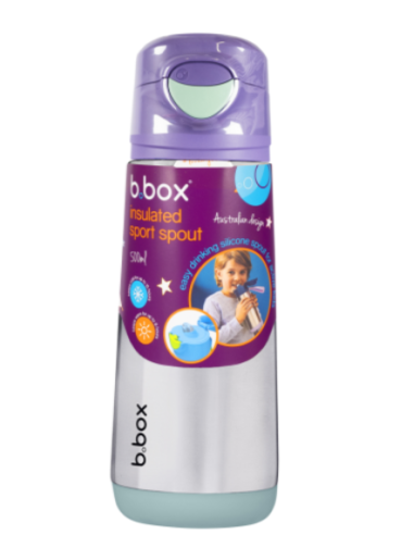 Botella térmica con boquilla y asa 500ml B.Box - Lilac Pop