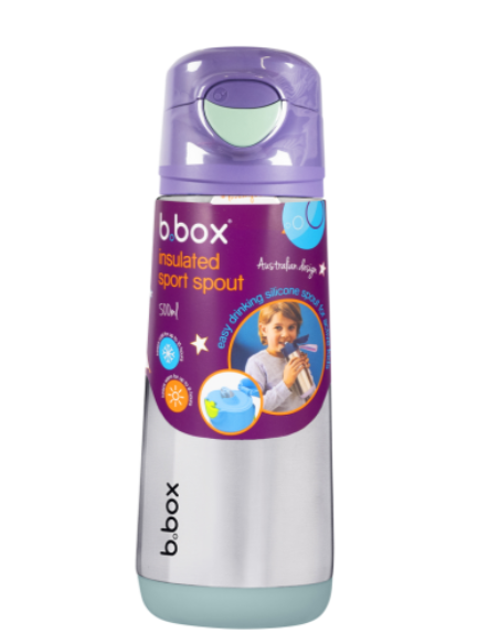 Botella térmica con boquilla y asa 500ml B.Box - Lilac Pop