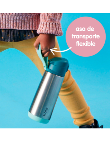 Botella térmica con boquilla y asa 500ml B.Box - Emerald Forest