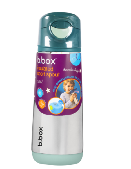 Botella térmica con boquilla y asa 500ml B.Box - Emerald Forest