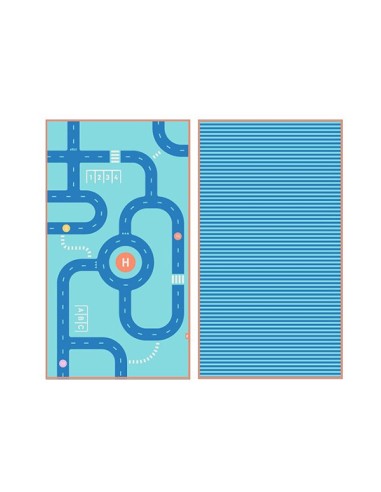Toalla/ Juego L Carreteras 180 x 100cm Quut