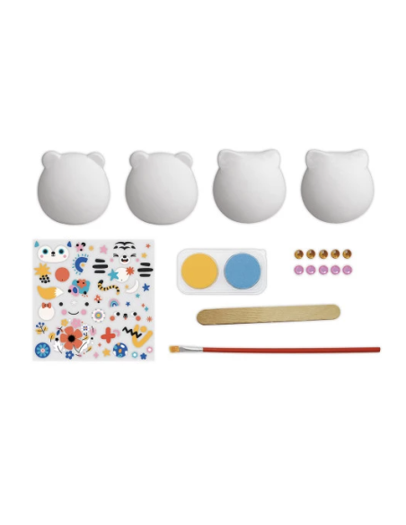 Kit Creativo - 6 Animales de Yeso para Decorar