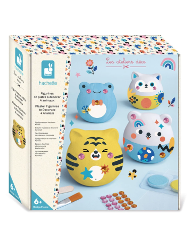 Kit Creativo - 6 Animales de Yeso para Decorar