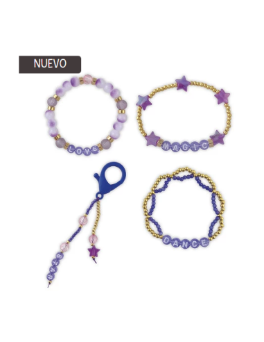 Kit Creativo - 4 Pulseras y Accesorios de Estrella Pop para Crear