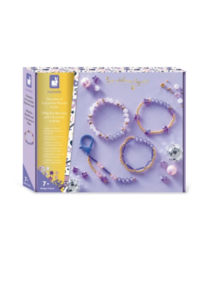 Kit Creativo - 4 Pulseras y Accesorios de Estrella Pop para Crear
