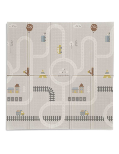 Alfombra de juegos bebé Trendy 120x120 Reversible Animal Grises 2