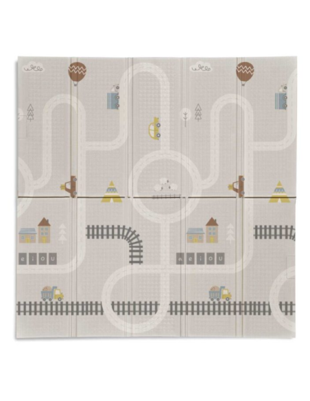Alfombra de juegos bebé Trendy 120x120 Reversible Animal Grises