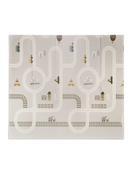 Alfombra de juegos bebé Trendy 200x180 Reversible Animal Grises