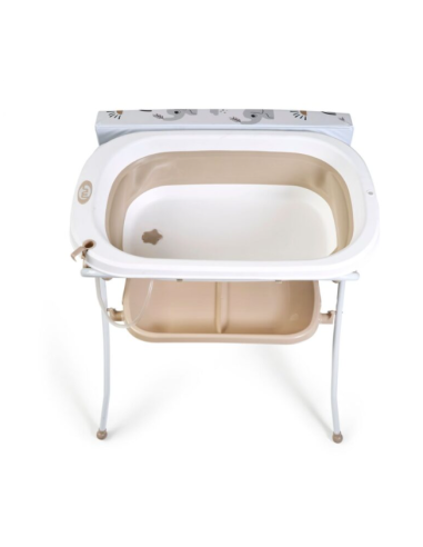 Cambiador con bañera plegable Zoe Beige