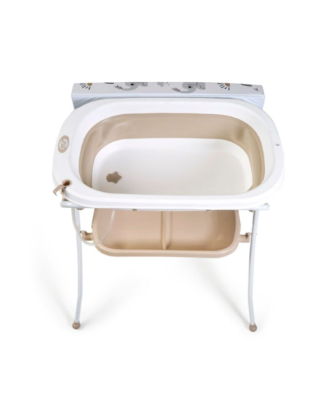 Cambiador con bañera plegable Zoe Beige