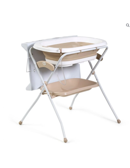Cambiador con bañera plegable Zoe Beige