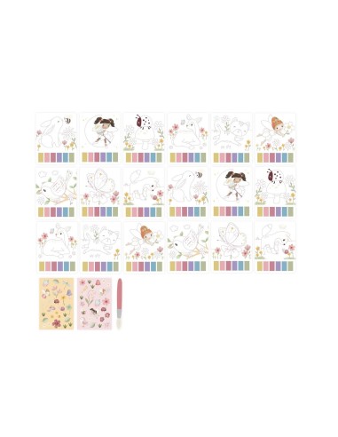 Set de Pintura con Agua Rosa Fairy Garden Little Dutch