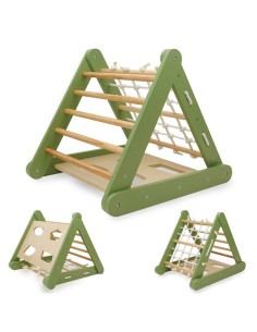 Triangulo Escalada Montessori Verde/Madera