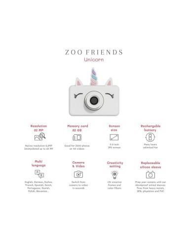 Cámara Digital Zoo Friends Unicornio The Zoofamily