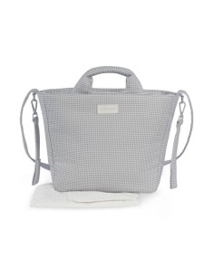 Bolso Canastilla Little Bloom Vichy Gris