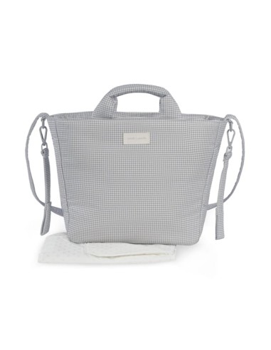 Bolso Canastilla Little Bloom Vichy Gris