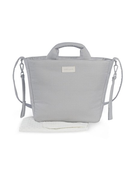 Bolso Canastilla Little Bloom Vichy Gris