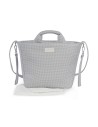 Bolso Canastilla Little Bloom Vichy Gris