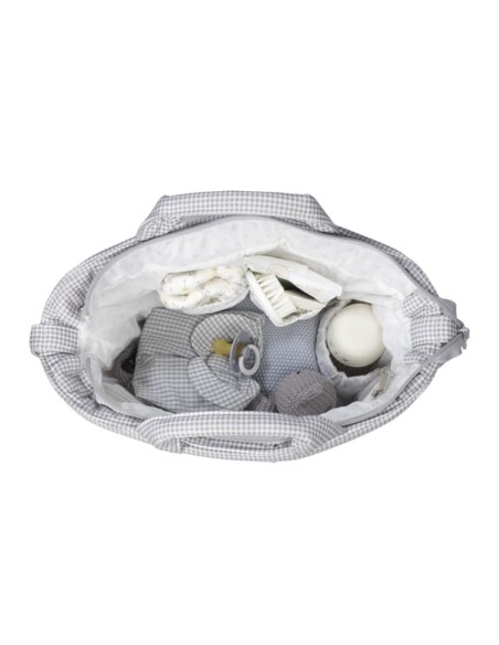 Bolso Canastilla Little Bloom Vichy Gris