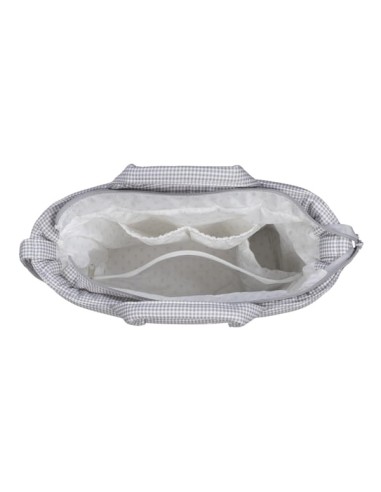 Bolso Canastilla Little Bloom Vichy Gris