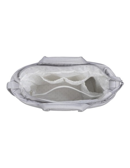 Bolso Canastilla Little Bloom Vichy Gris