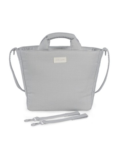 Bolso Canastilla Little Bloom Vichy Gris