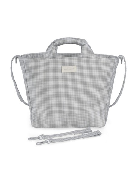 Bolso Canastilla Little Bloom Vichy Gris