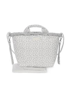 Bolso Canastilla Little Bloom Flor Gris 2