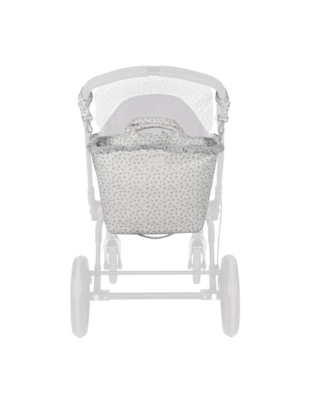 Bolso Canastilla Little Bloom Flor Gris