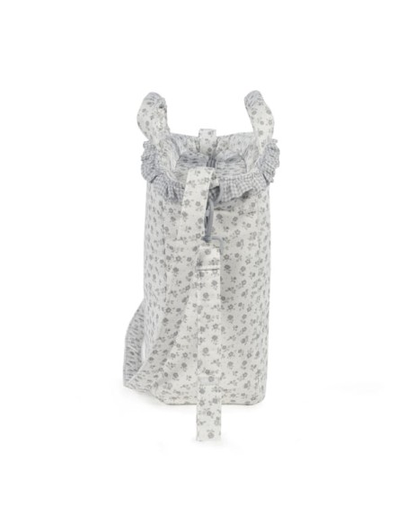 Bolso Canastilla Little Bloom Flor Gris