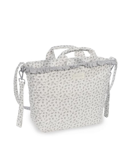 Bolso Canastilla Little Bloom Flor Gris