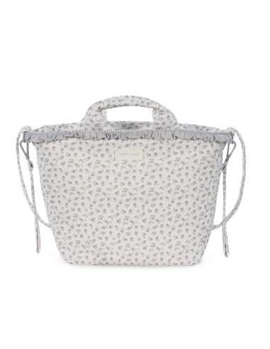 Bolso Canastilla Little Bloom Flor Gris