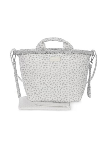 Bolso Canastilla Little Bloom Flor Gris