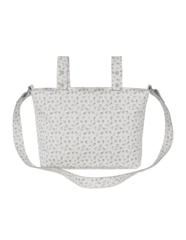 Bolso Crossbody piel Little Bloom Flor Gris