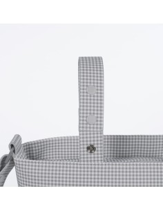 Bolso Crossbody piel Little Bloom Vichy Gris 2