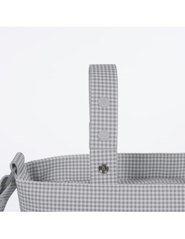 Bolso Crossbody piel Little Bloom Vichy Gris
