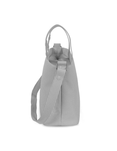 Bolso Crossbody piel Little Bloom Vichy Gris