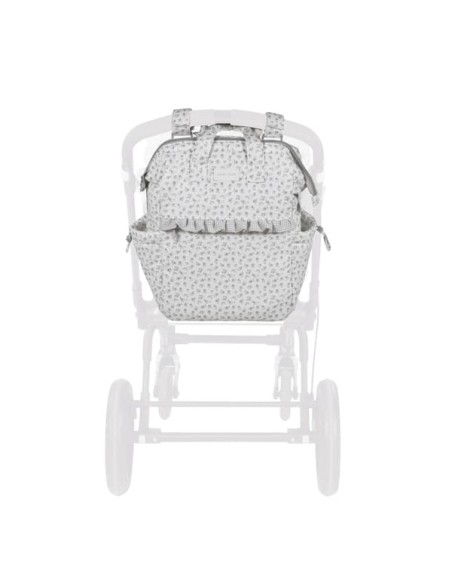 Mochila Little Bloom Flor Gris
