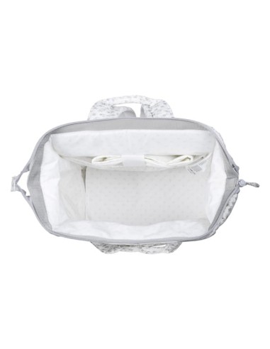 Mochila Little Bloom Flor Gris