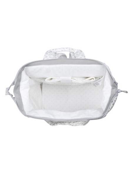 Mochila Little Bloom Flor Gris