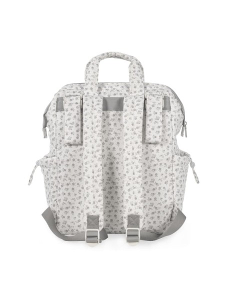 Mochila Little Bloom Flor Gris