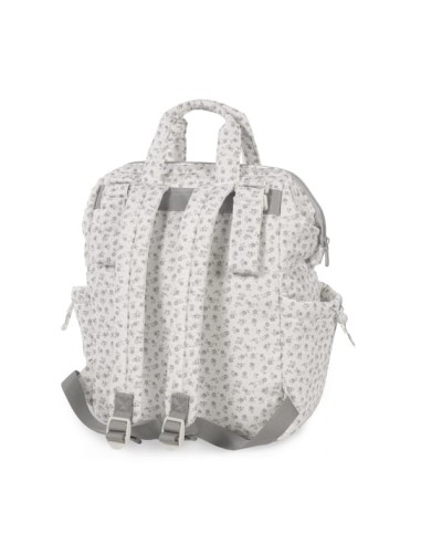 Mochila Little Bloom Flor Gris