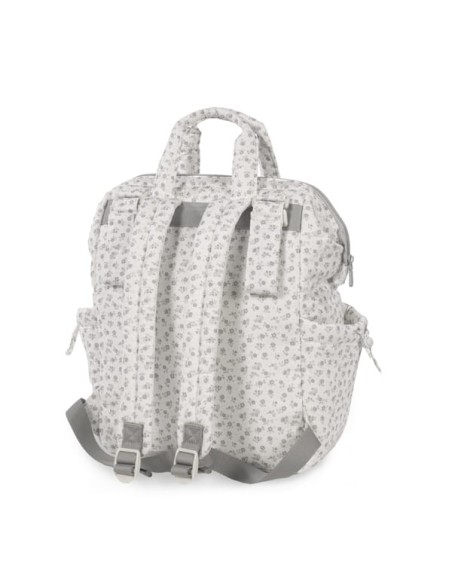 Mochila Little Bloom Flor Gris