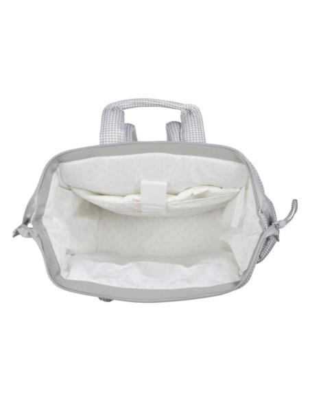 Mochila Little Bloom Vichy Gris