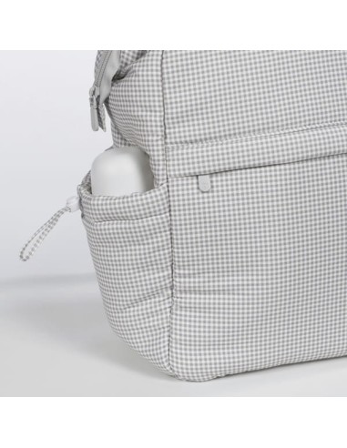 Mochila Little Bloom Vichy Gris
