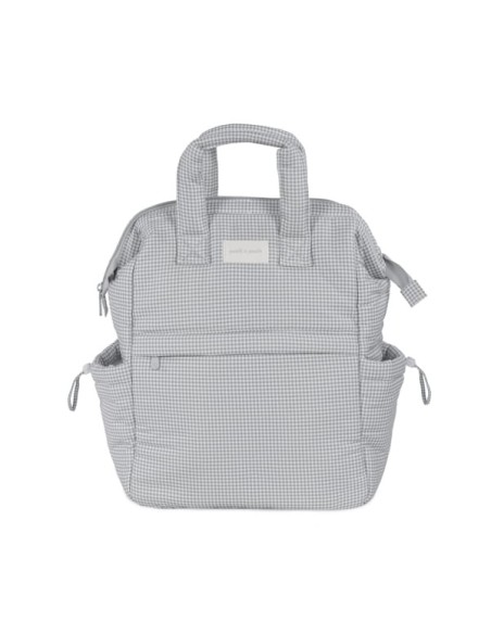 Mochila Little Bloom Vichy Gris
