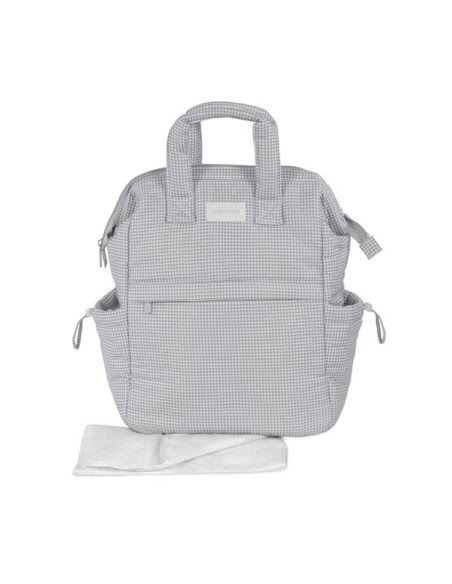 Mochila Little Bloom Vichy Gris